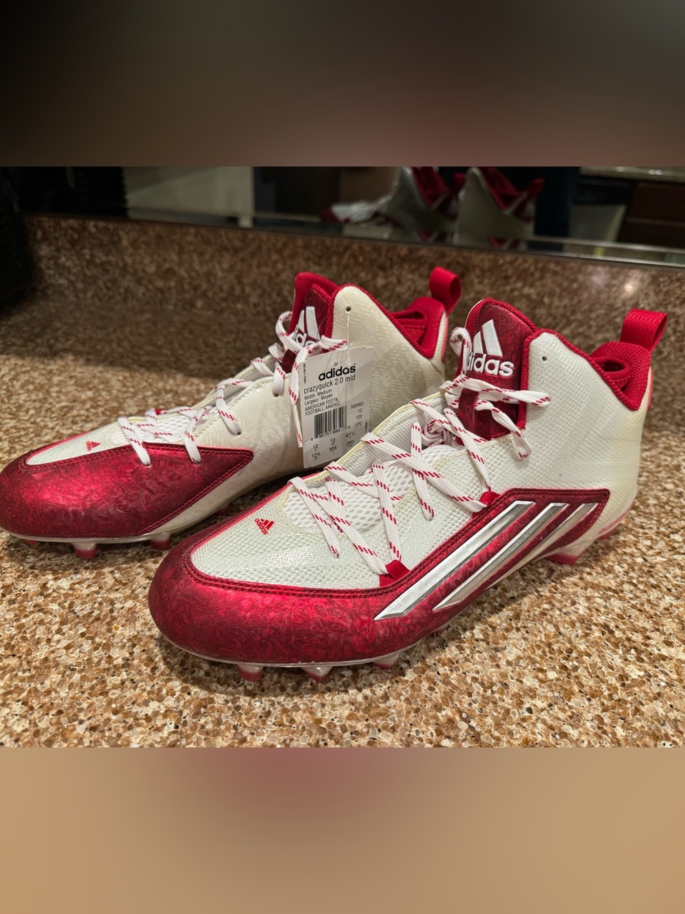 New Adidas Crazyquick 2.0 Mid Football Cleats Size 12.5